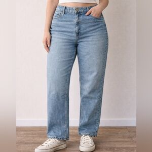 Lee Heritage High Rise Straight Jeans Size 18M Light Wash NWT